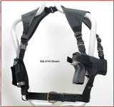 Shoulder Rig 3" Revolver With Double Speed Loader Pouch